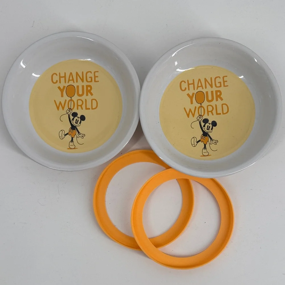 NWT Disney Mickey Mouse Bowls with Yellow and Orange